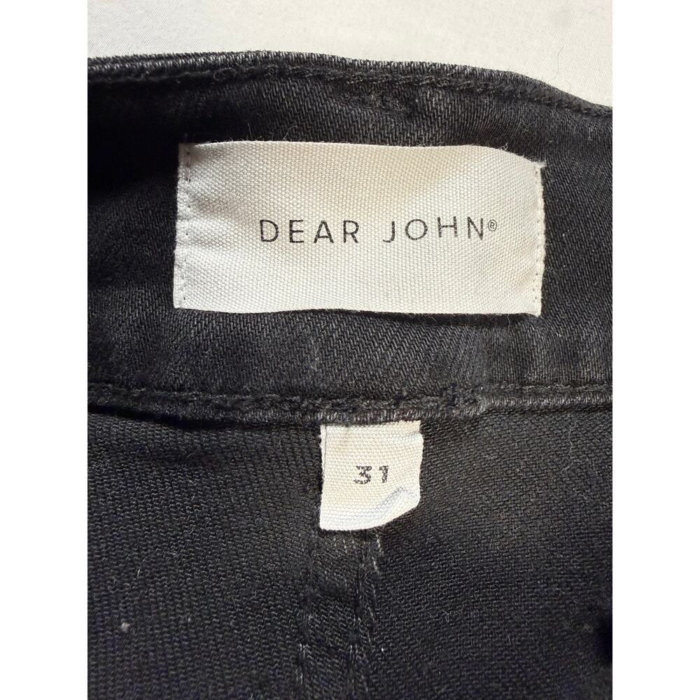 Dear John Wide Leg Baggy Jeans SIZE 31 Black High Rise Distressed Stretch - Picture 10 of 11